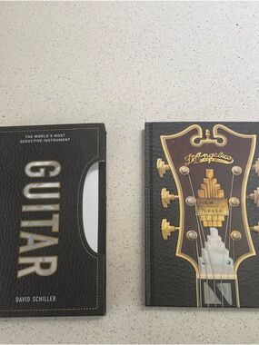 Guitar Coffee Table Book — Black and Gold Decorative Cover